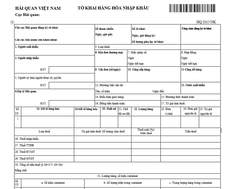Mẫu hợp đồng dịch vụ khai báo hải quan mới nhất