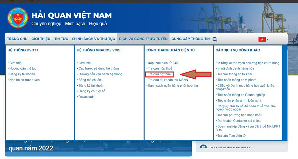Hướng dẫn tra cứu nợ thuế hải quan đơn giản